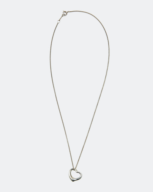 Collier pendentif petit cœur ouvert Tiffany&amp;Co en argent sterling