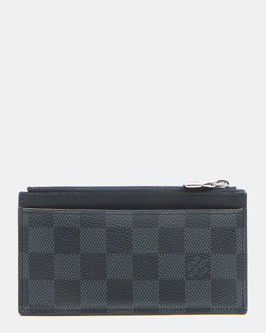 Porte-cartes zippé Louis Vuitton Damier Graphite