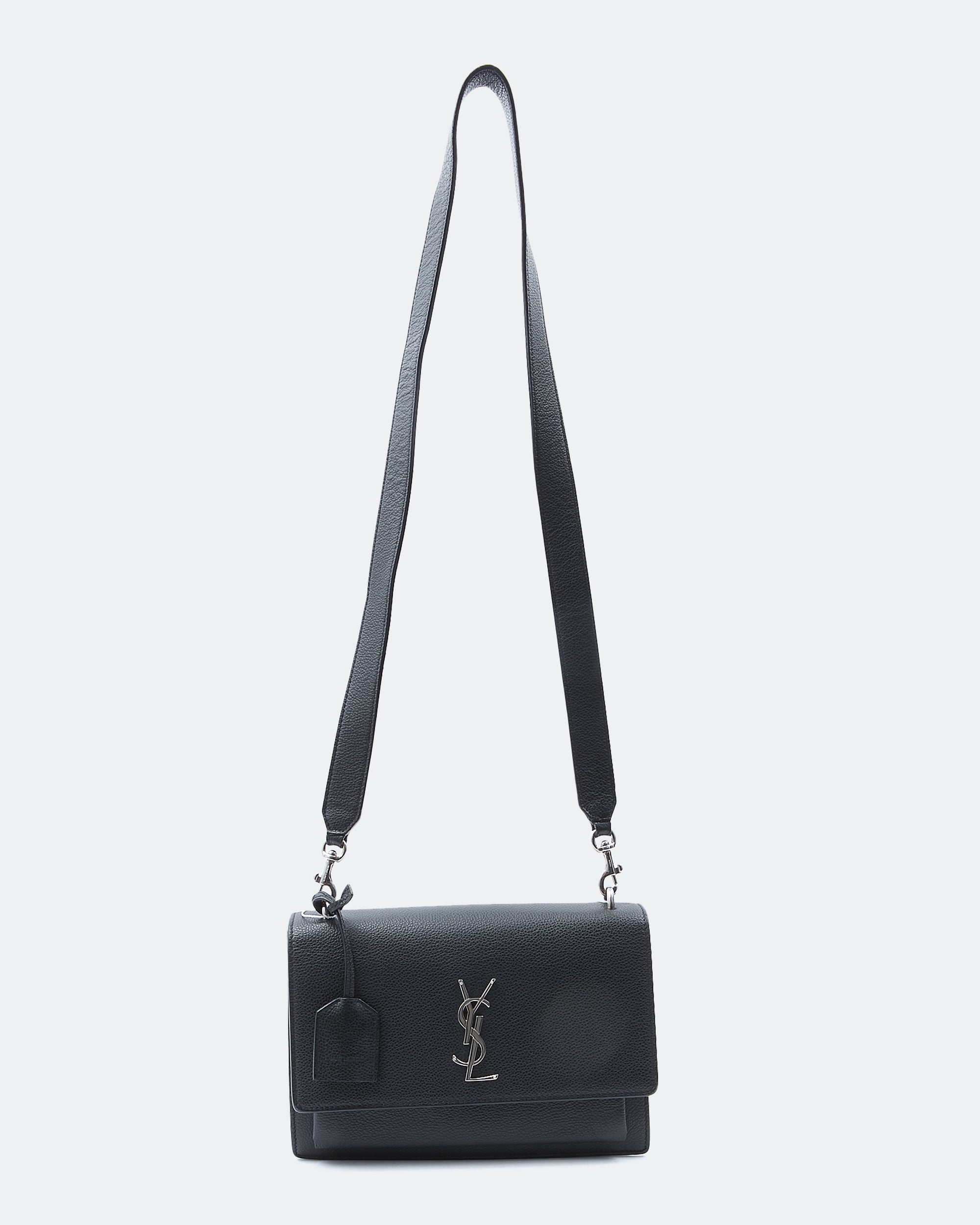 Ysl sunset cheap bag leather strap