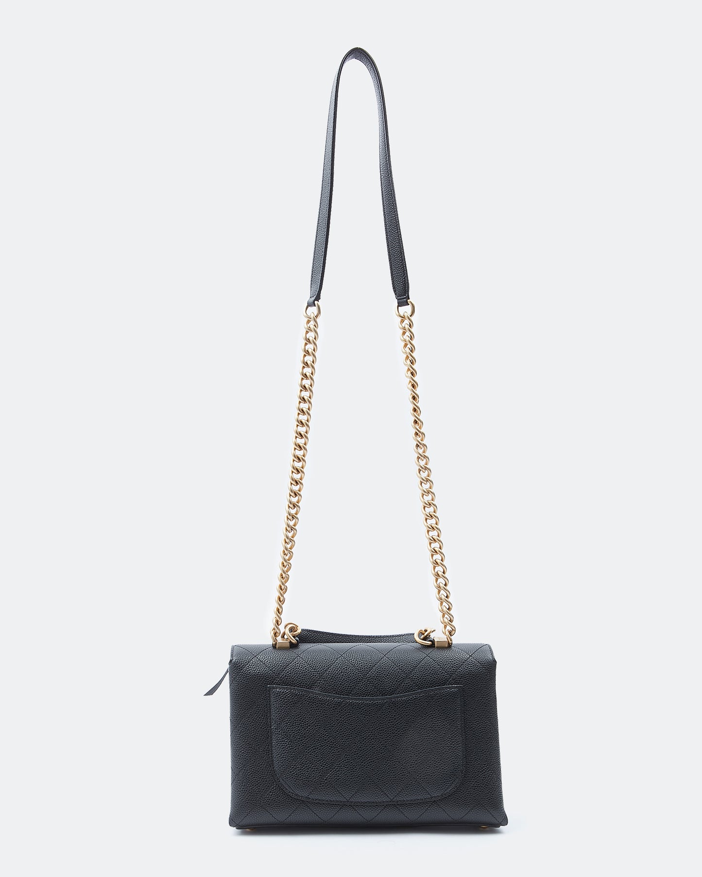Chanel Black Caviar Chic Medium Top Handle Bag