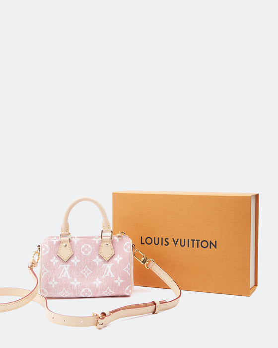 Louis Vuitton Pink Denim Monogram Nano Speedy Bag – RETYCHE