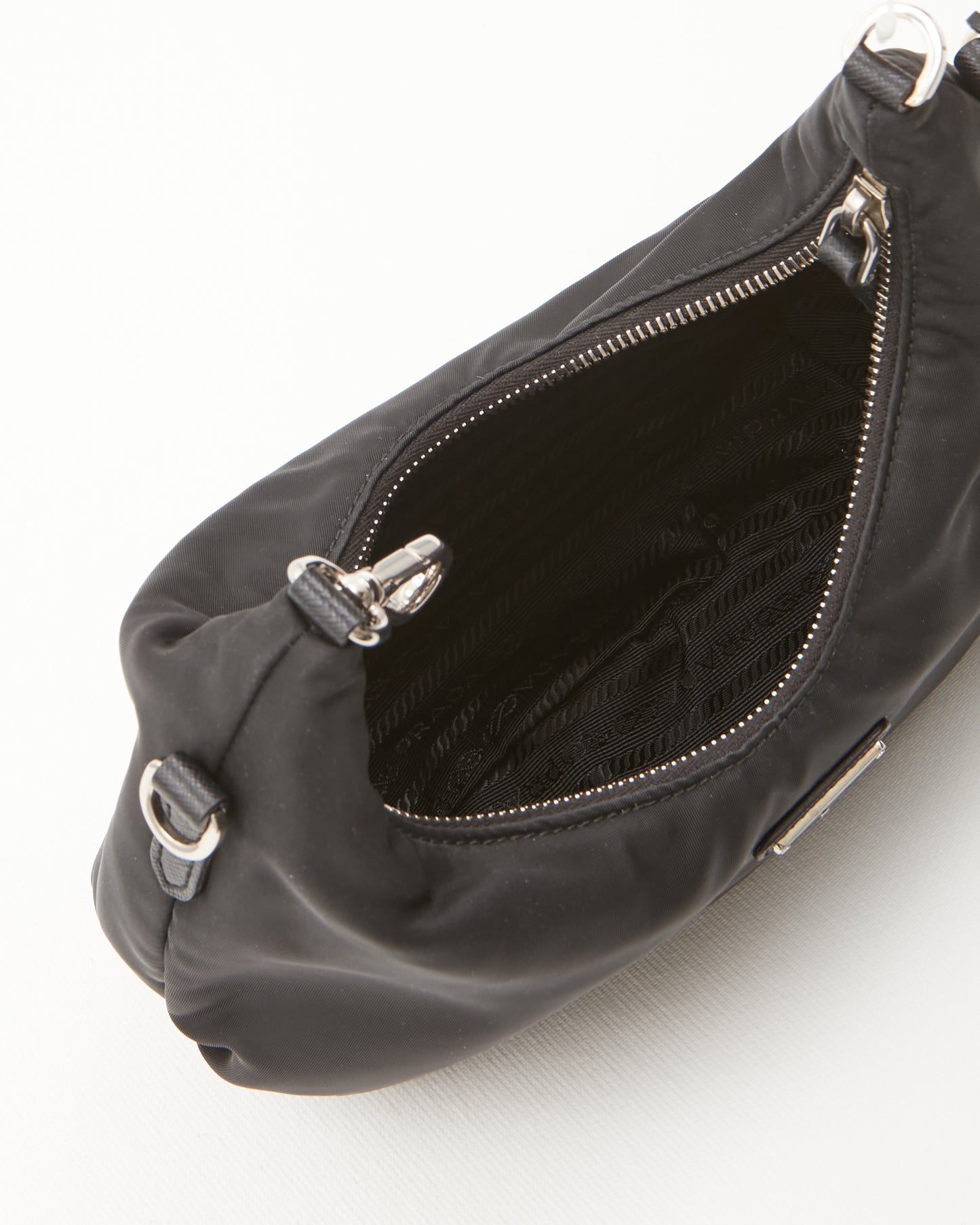 Prada Black Tessuto Nylon Re-Edition 2006 Chain Bag