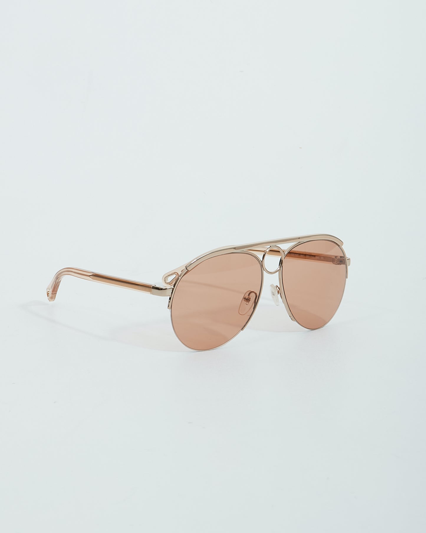 Lunettes de soleil aviateur Chloé dorées CE152S