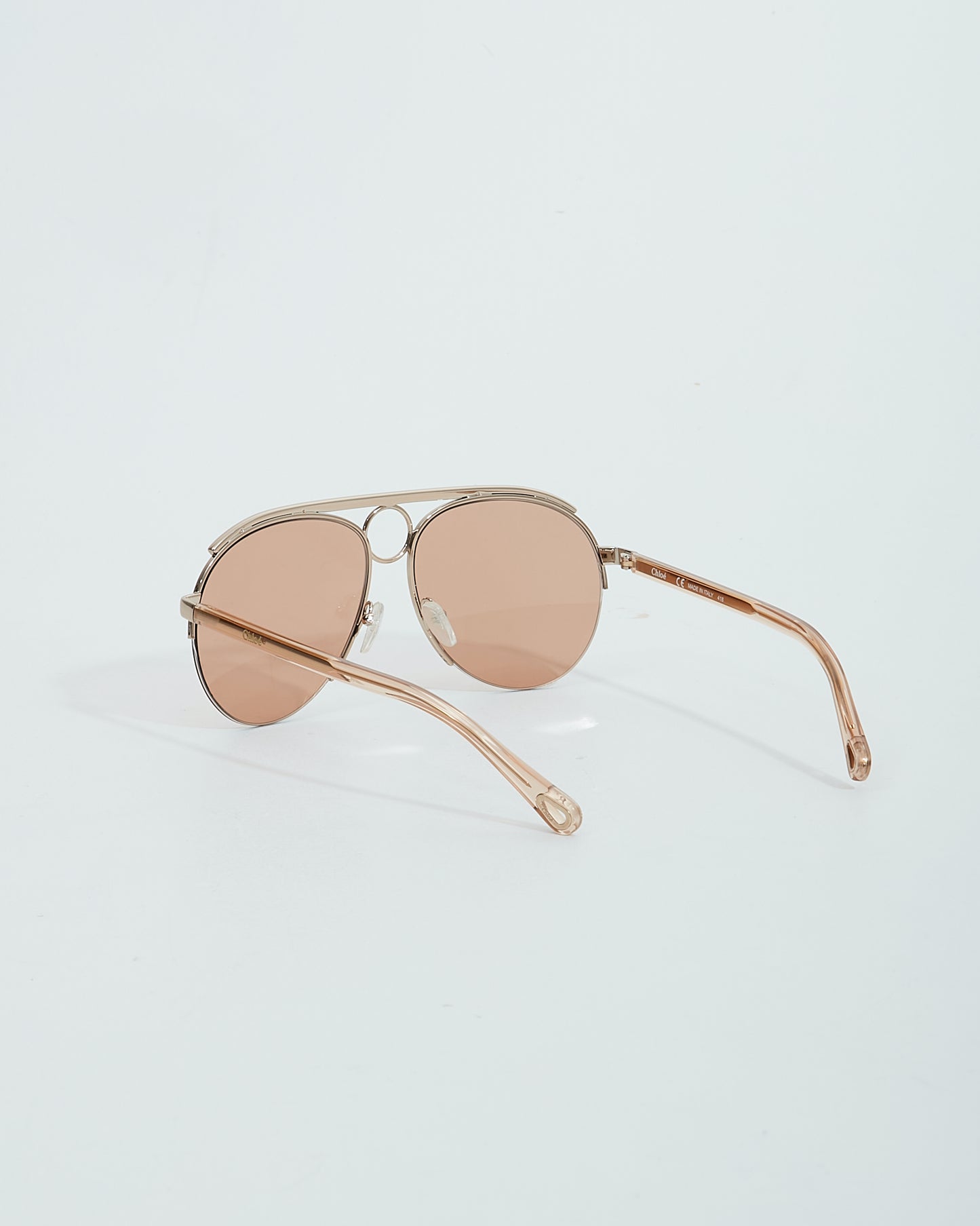 Lunettes de soleil aviateur Chloé dorées CE152S