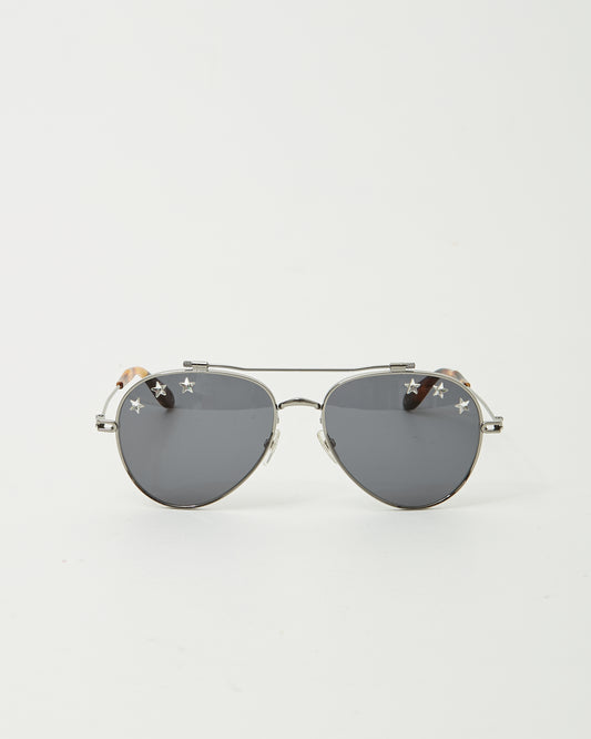 Givenchy Silver/Black GV7057/N/Stars Aviator Sunglasses