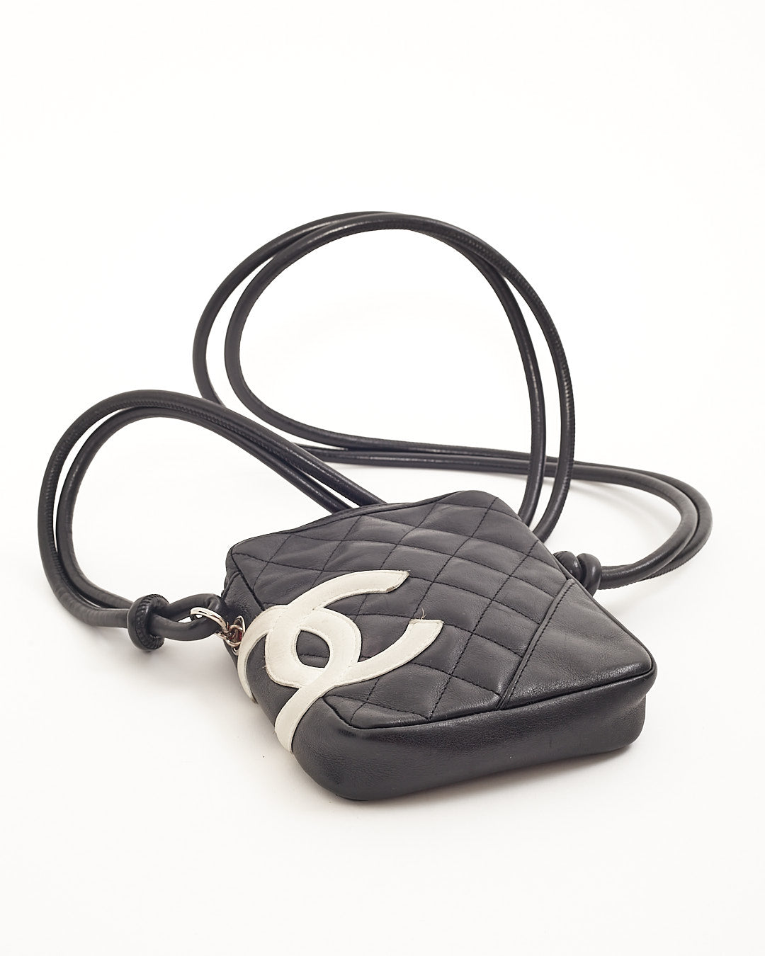 Chanel Black/White Leather Cambon Crossbody Bag