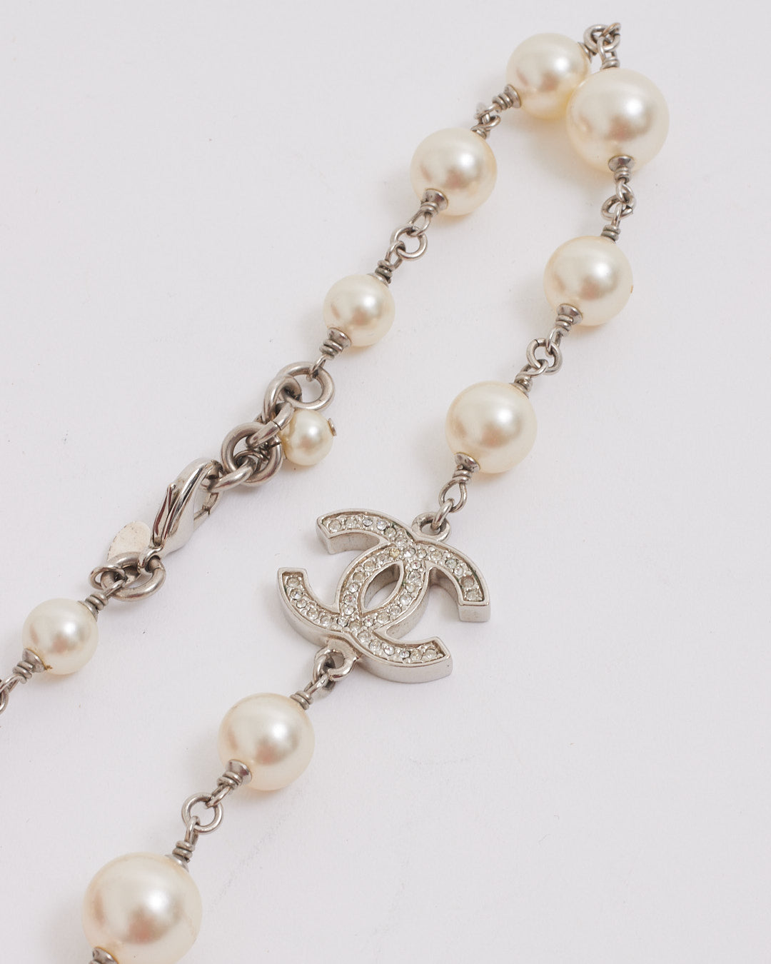 Chanel Pearl & CC Interlocking Long Station Necklace