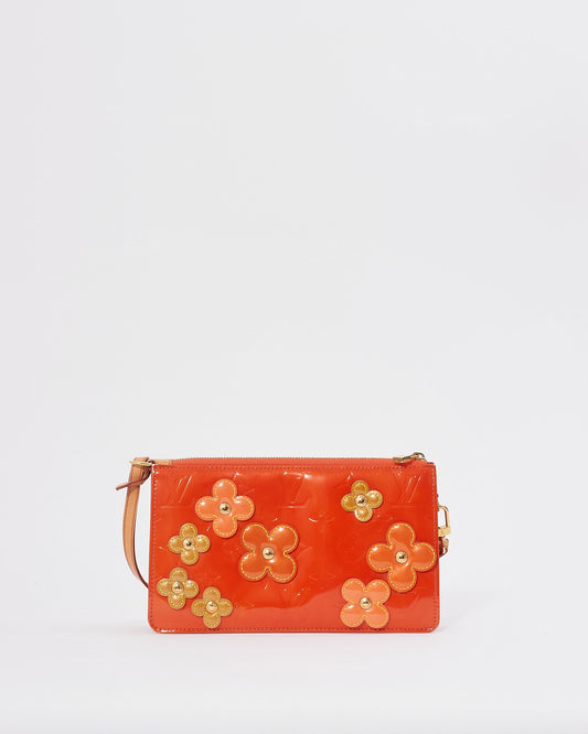 Louis Vuitton Orange Floral Vernis Monogram Lexington Pochette Sac à bandoulière