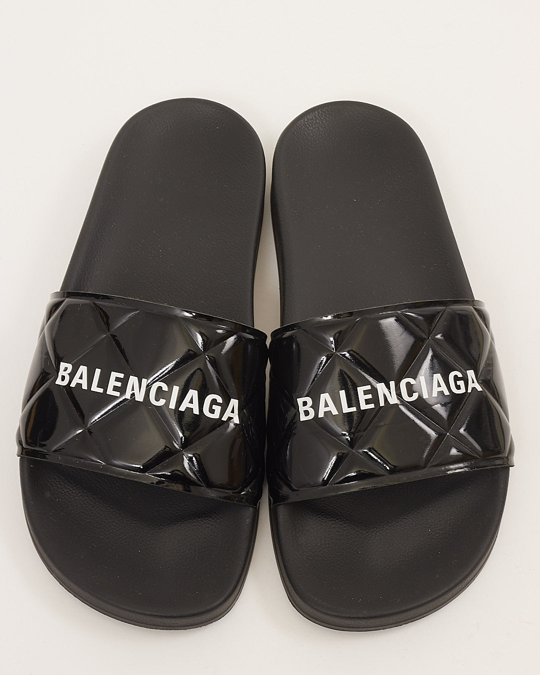 Balenciaga quilted logo pool slides new arrivals