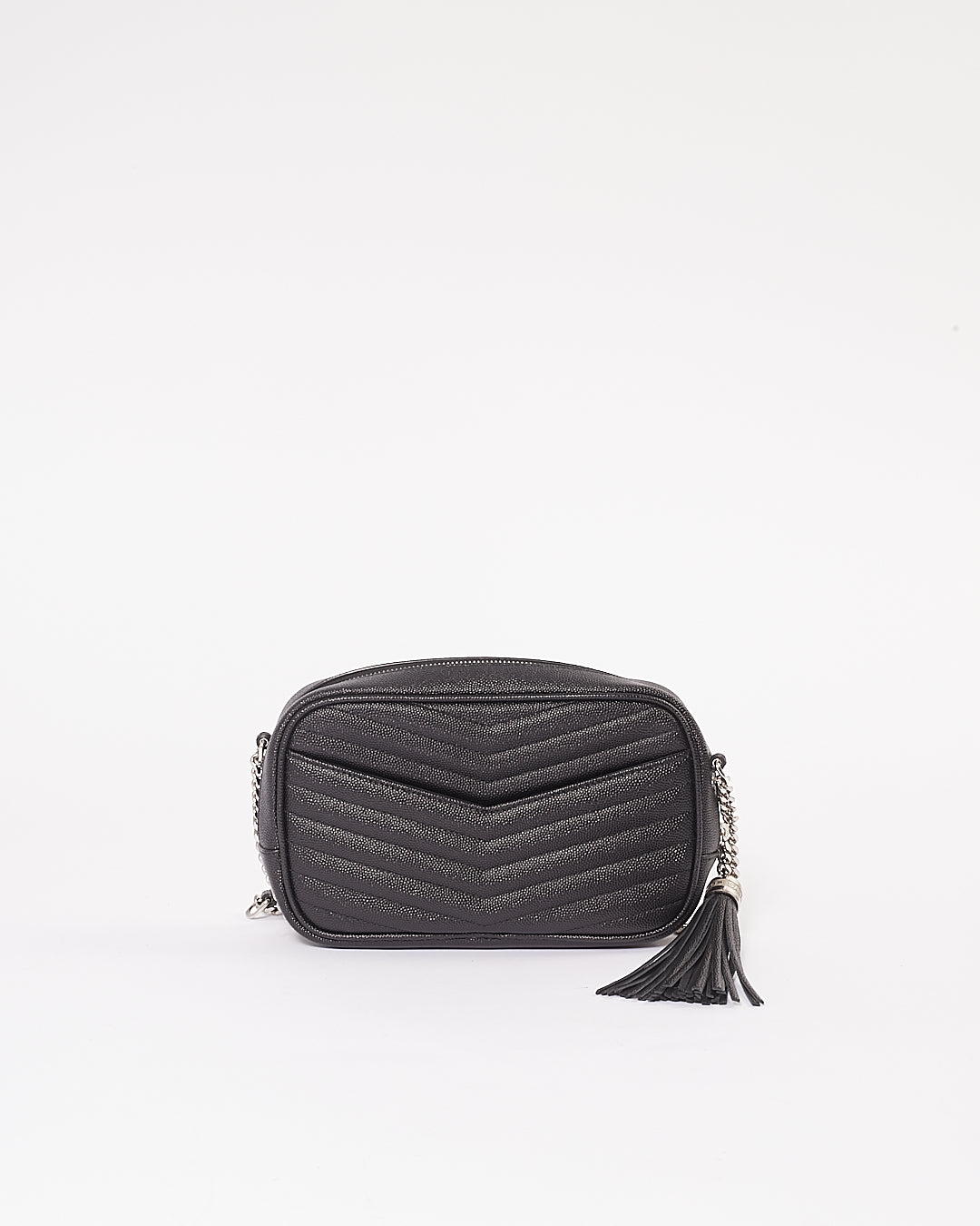 Saint Laurent Sac Appareil Photo Mini Lou Noir Grain De Poudre Monogram Matelassé