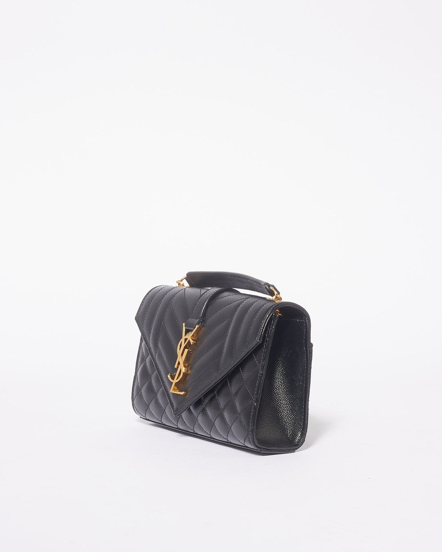 Saint Laurent Grained Small Monogram Triquilt Envelope Chain Bag