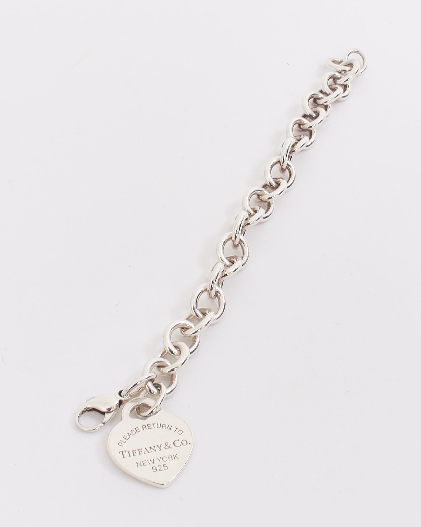 Tiffany & Co. Sterling Silver Heart Tag Charm Bracelet