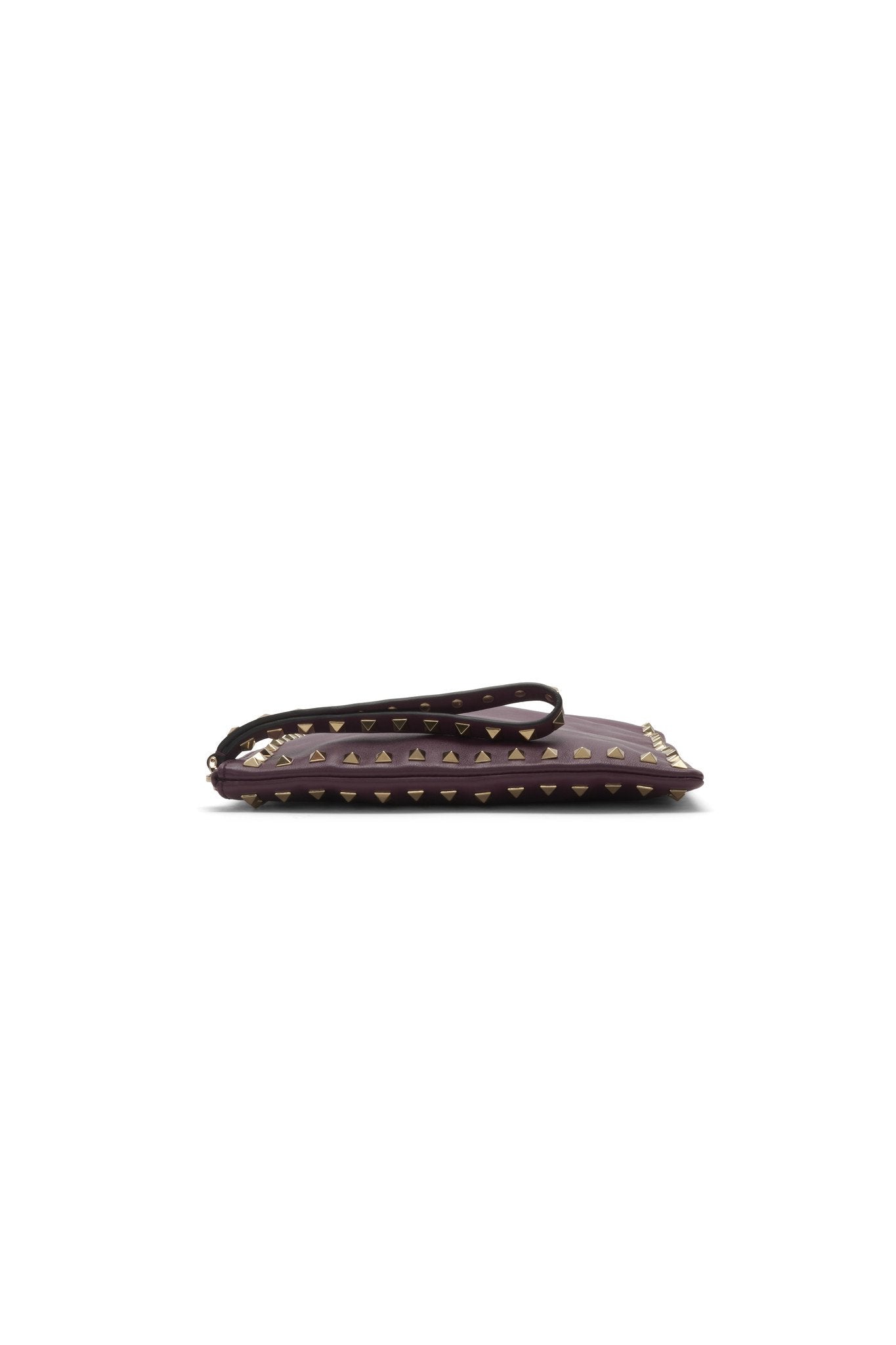 Valentino Purple Large Rockstud Wristlet Clutch