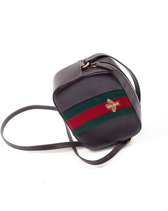 Gucci Bee Web Camera Bag Leather