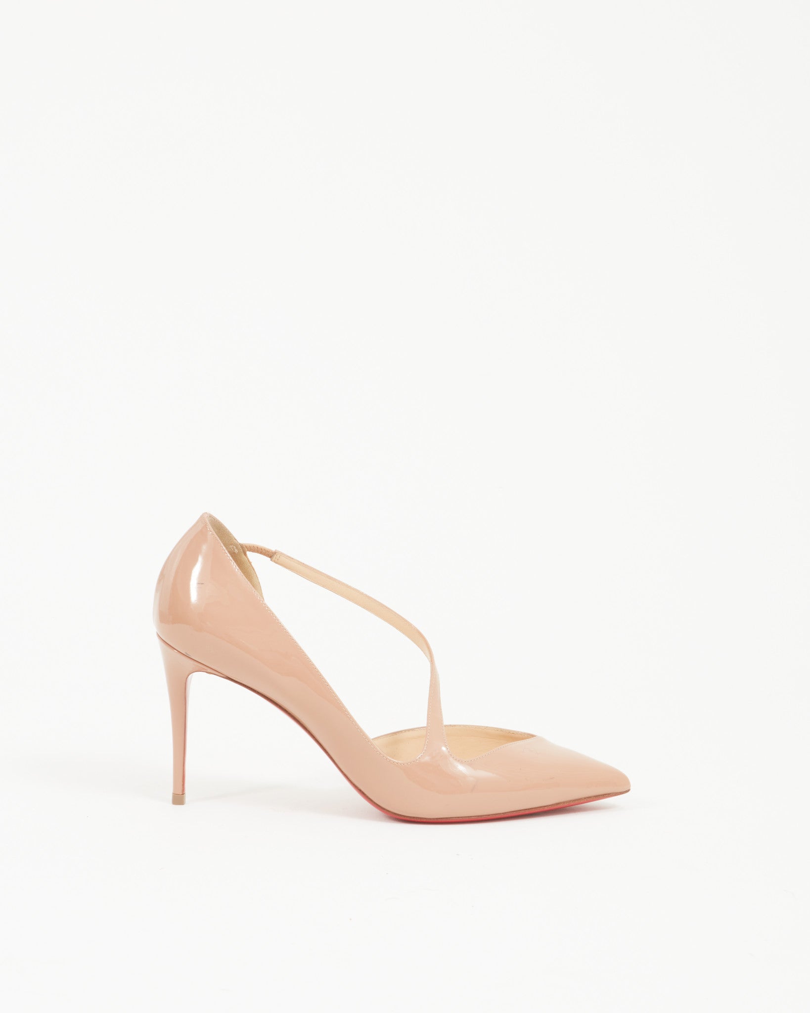 Christian Louboutin Nude Patent Jumping 100mm Pumps - 39 – RETYCHE