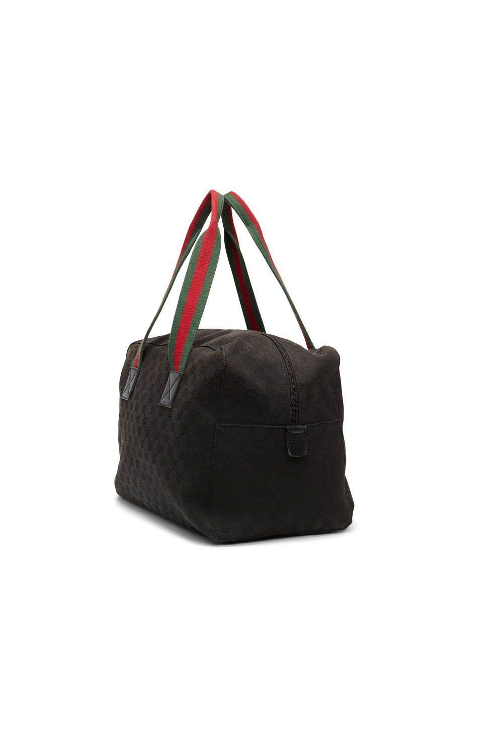 Gucci Black GG Canvas Web Duffle Bag