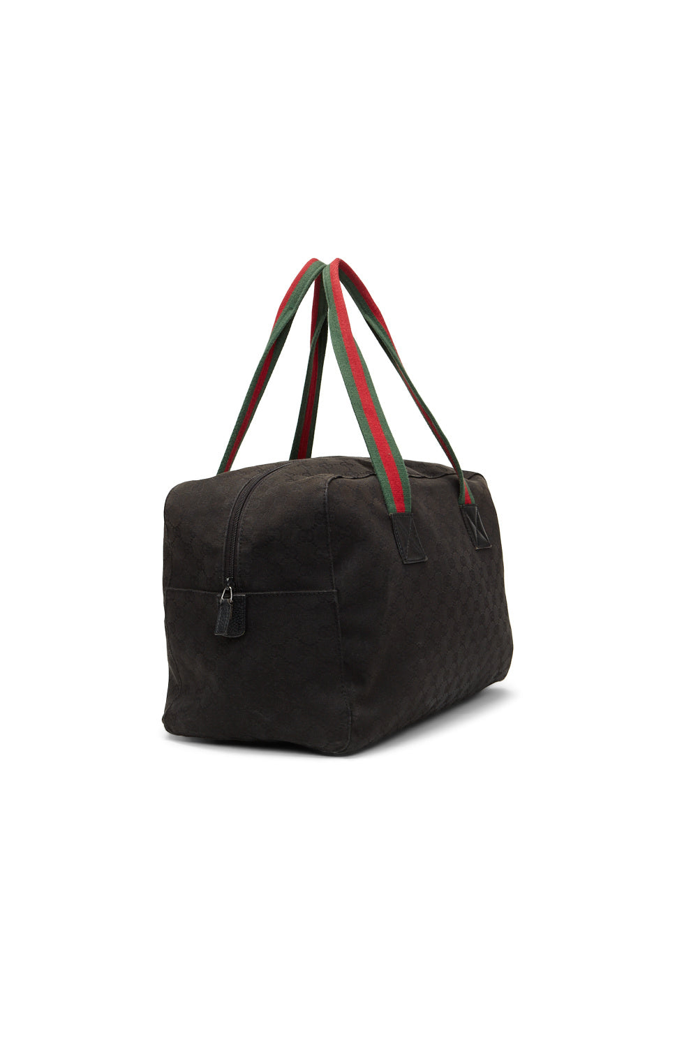 Gucci Black GG Canvas Web Duffle Bag