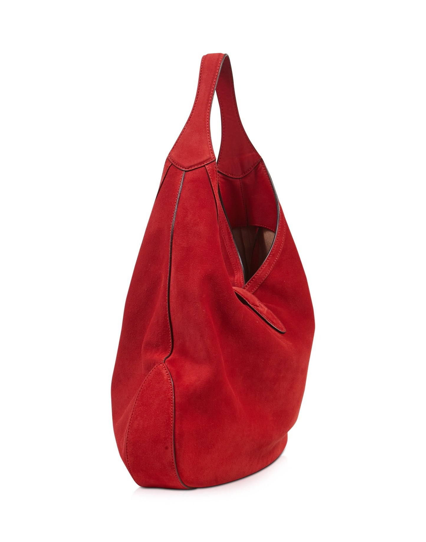 Gucci Red Suede Jackie Hobo Bag