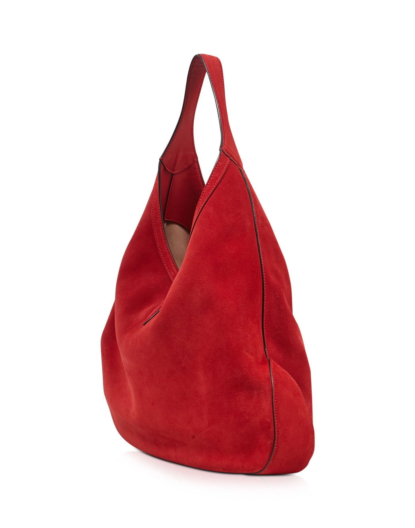 Gucci Red Suede Jackie Hobo Bag