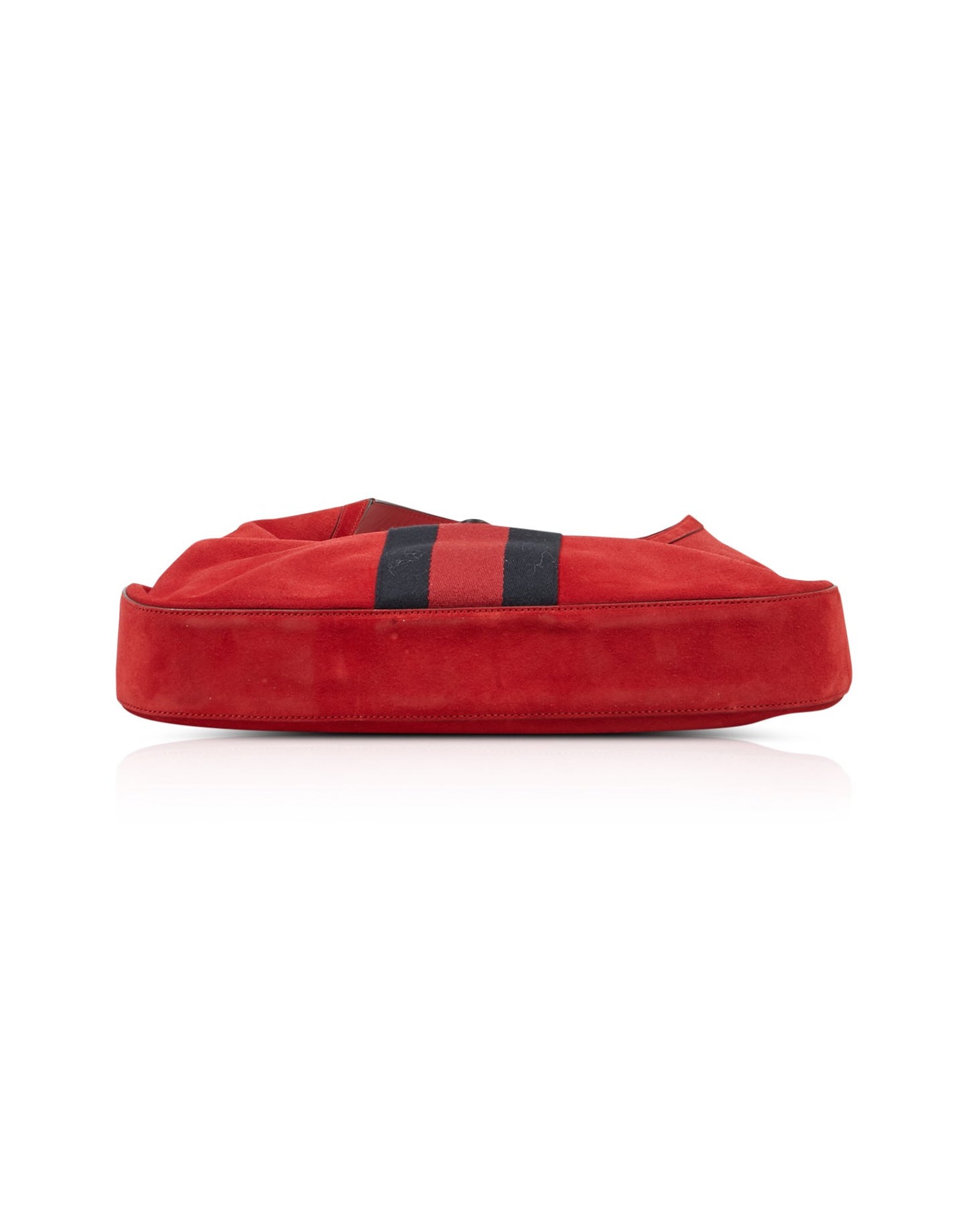 Gucci Red Suede Jackie Hobo Bag