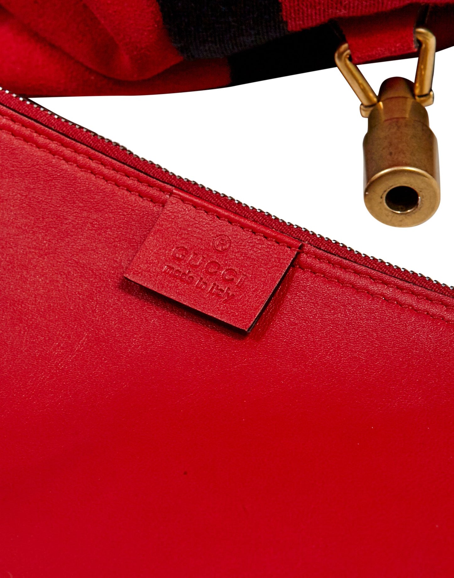 Gucci Red Suede Jackie Hobo Bag