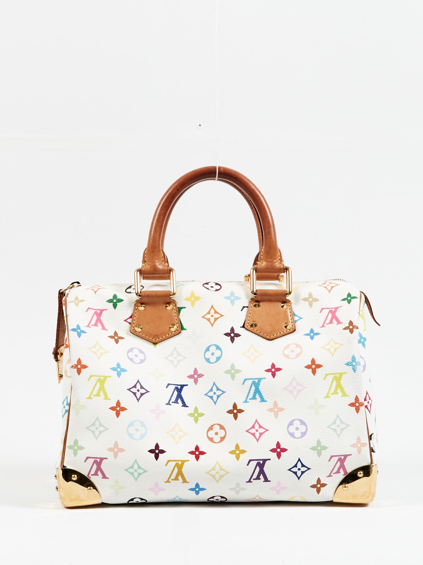 Louis Vuitton White Multicolor Monogram Speedy 30