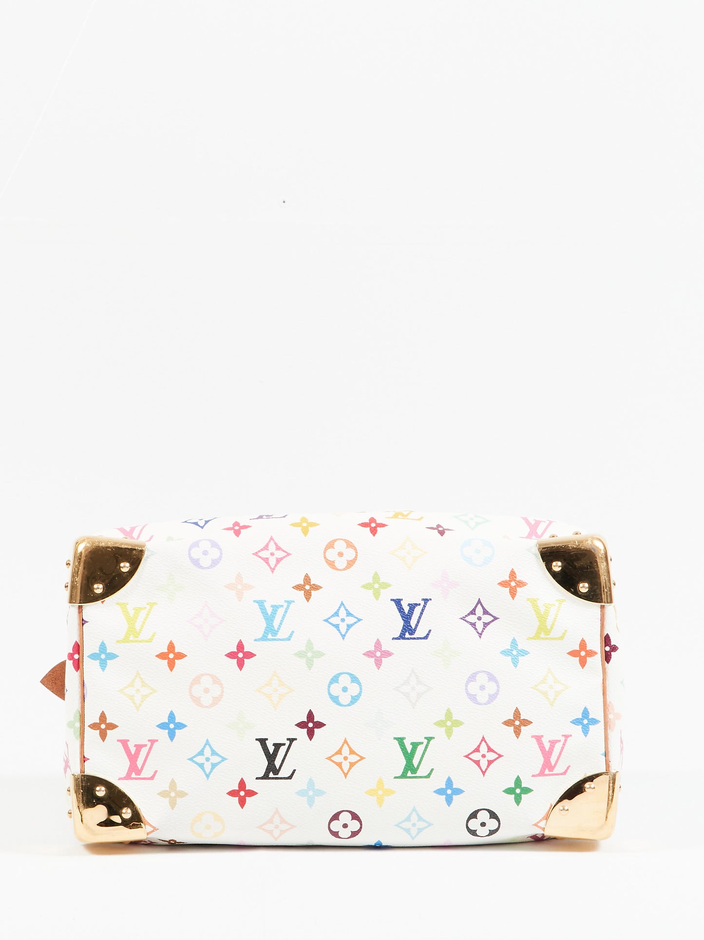 Louis Vuitton White Multicolor Monogram Speedy 30