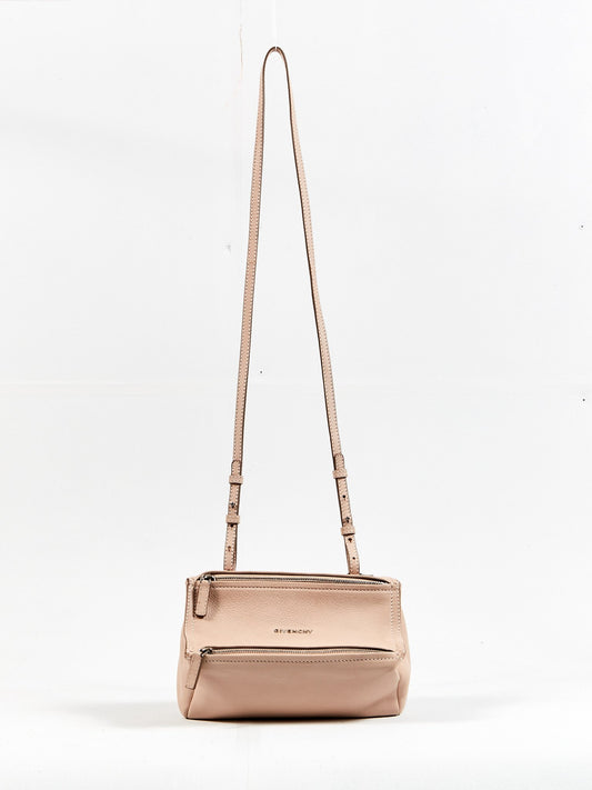 Givenchy Beige Grained Leather Mini Pandora Bag