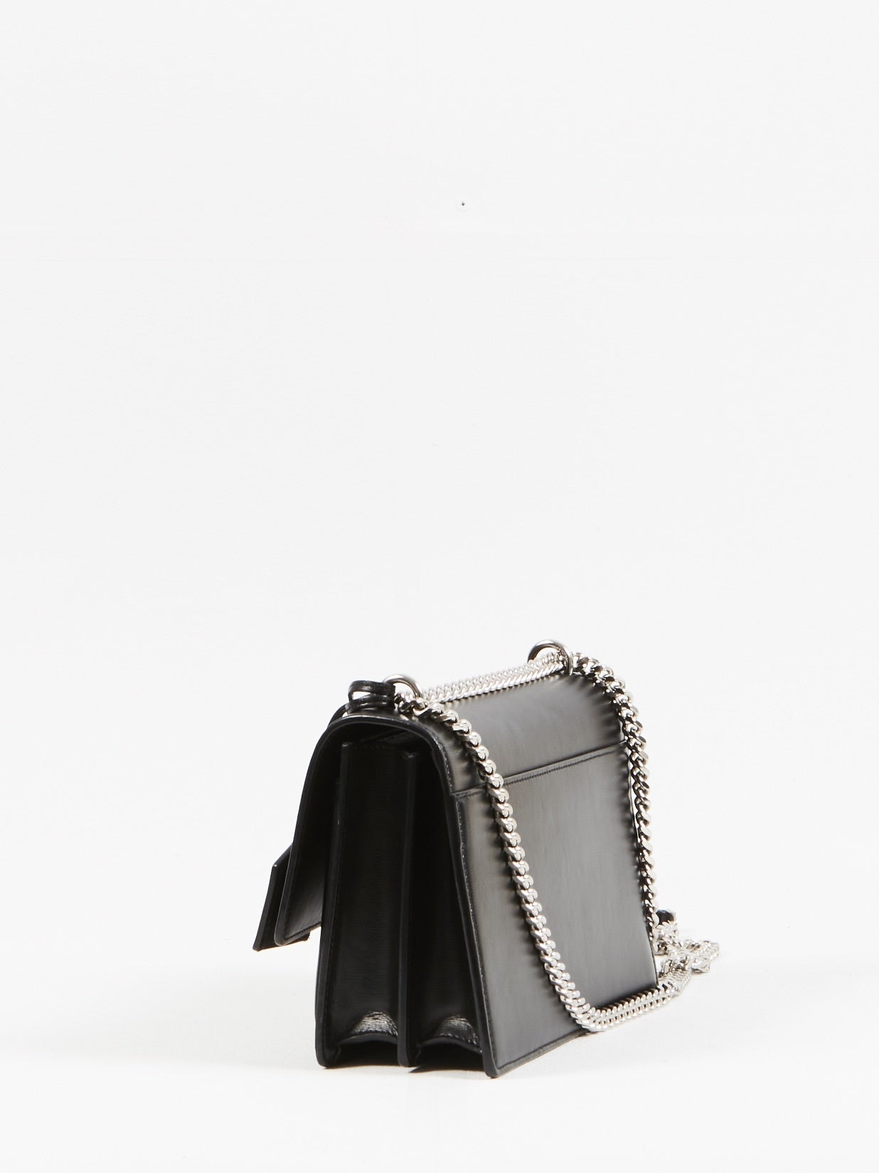 Saint Laurent Black Leather Medium Sunset Shoulder Bag