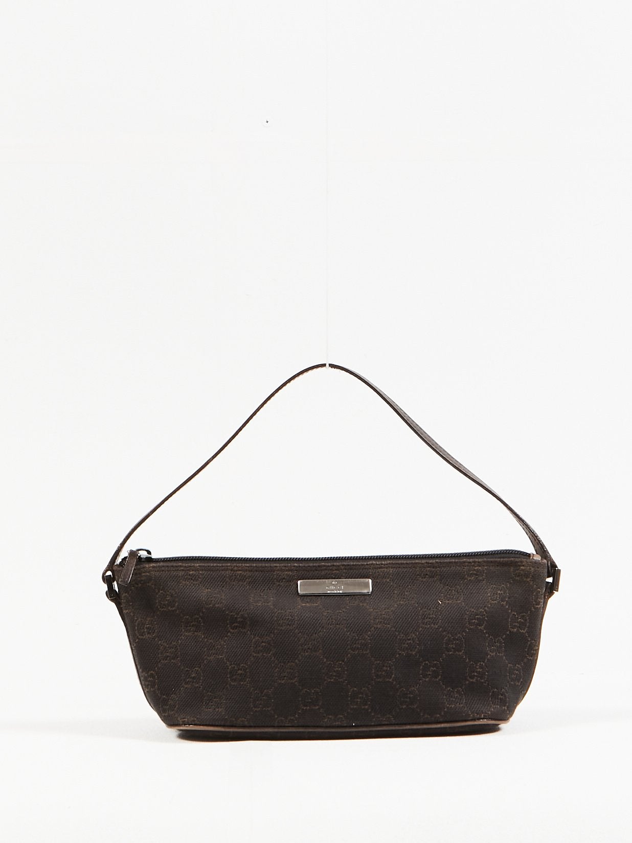 Pochette bateau en toile GG noir/marron Gucci