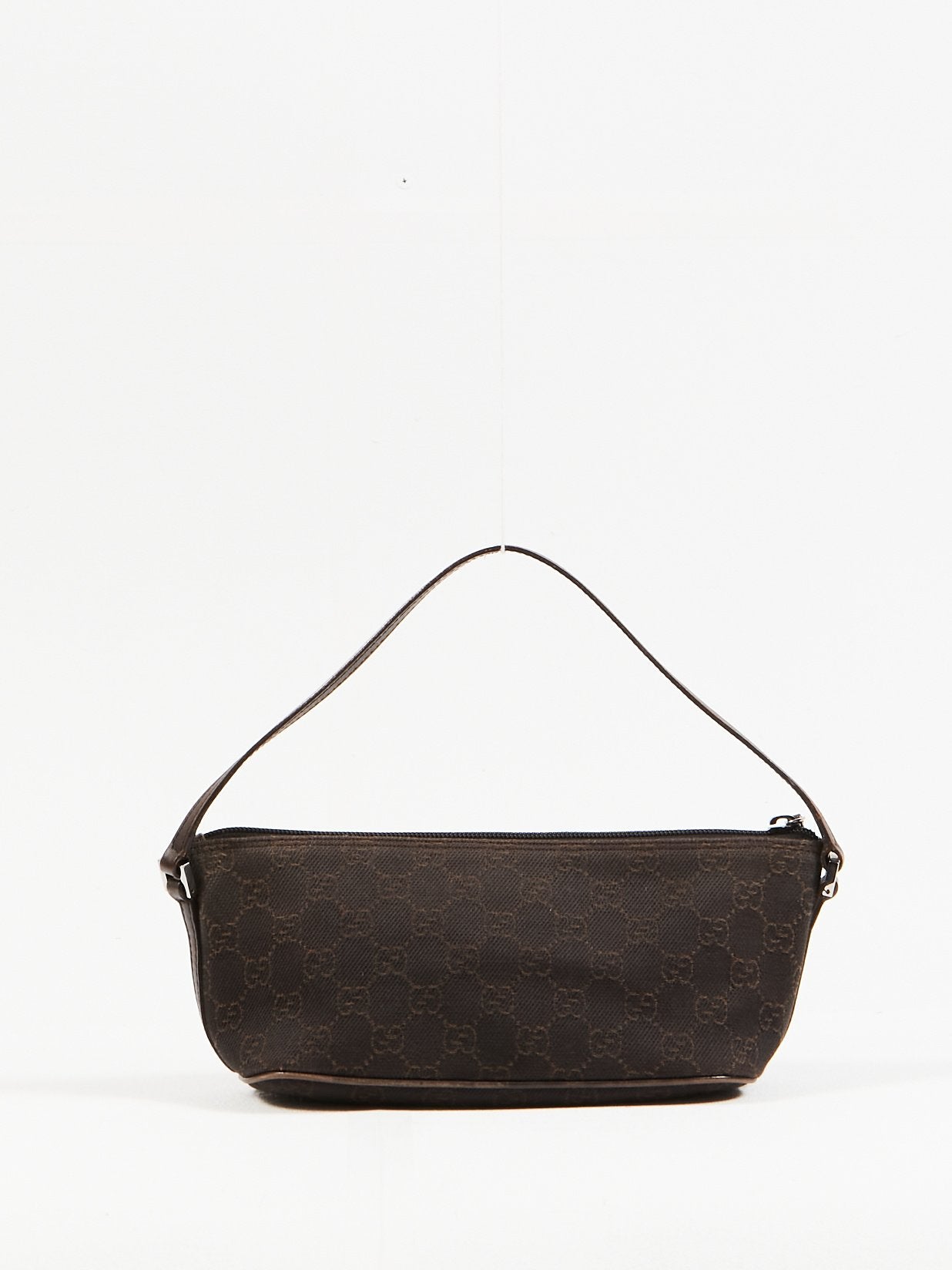 Pochette bateau en toile GG noir/marron Gucci