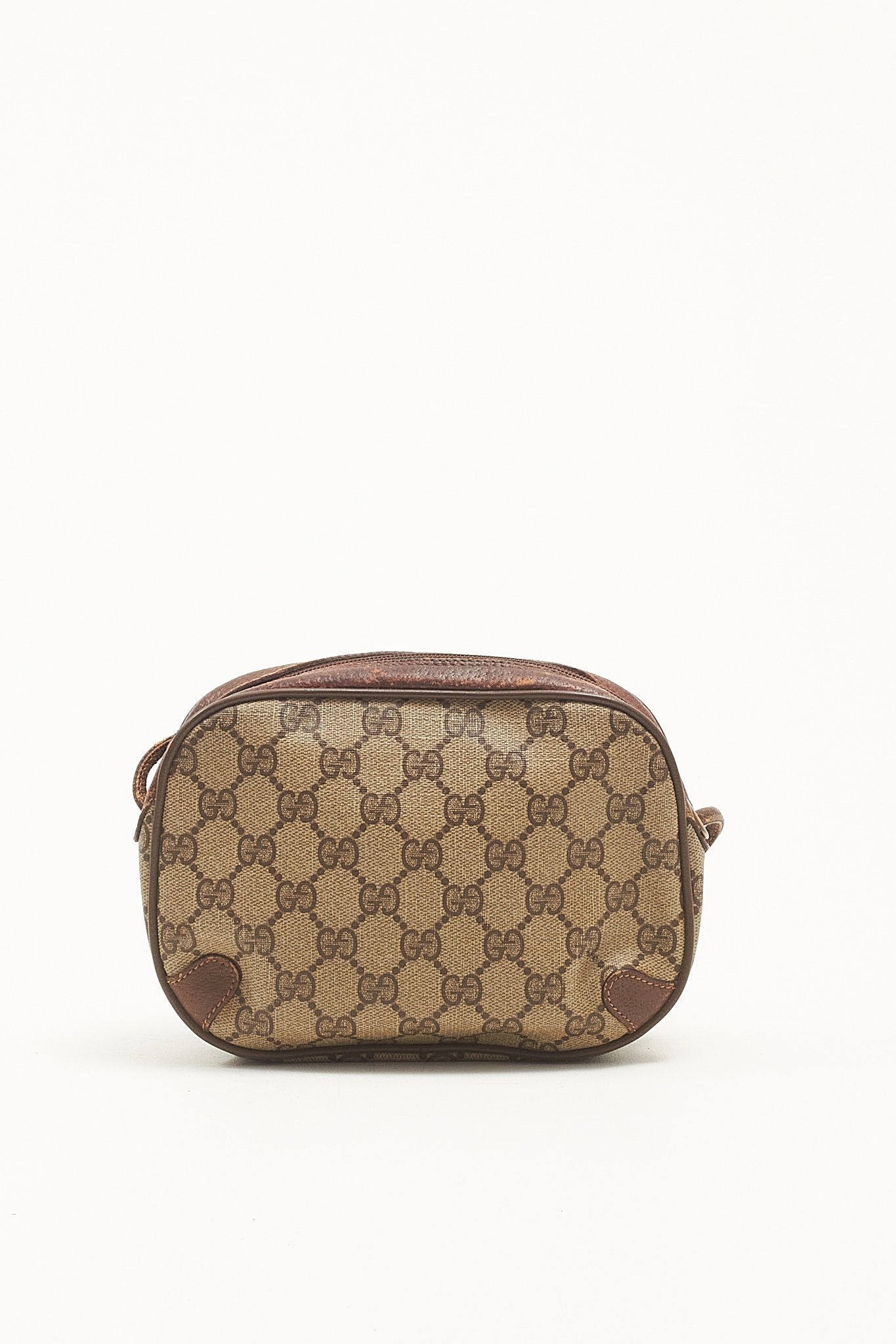 Gucci Vintage Brown GG Supreme Coated Canvas Mini Crossbody