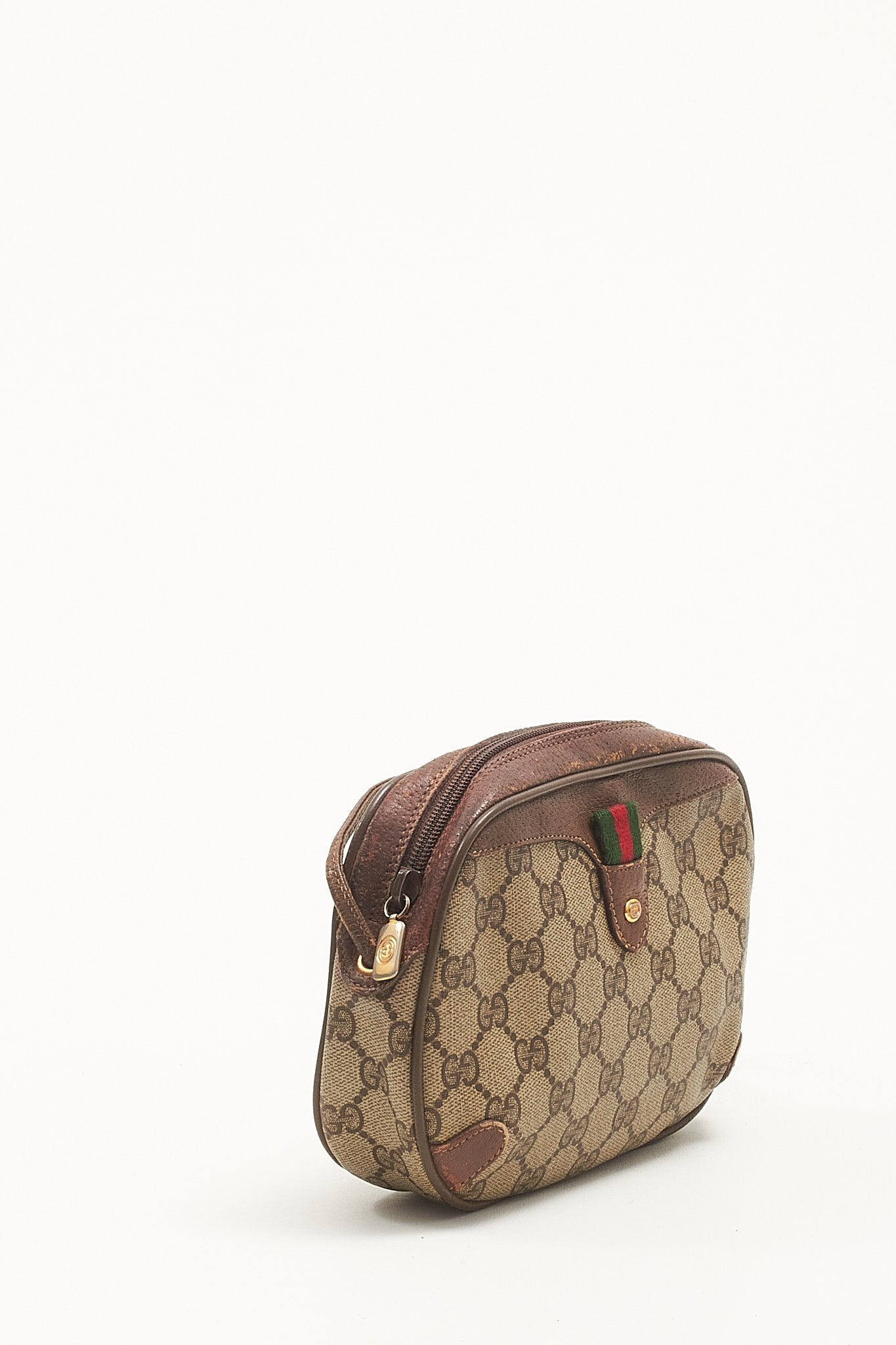 Gucci Vintage Brown GG Supreme Coated Canvas Mini Crossbody