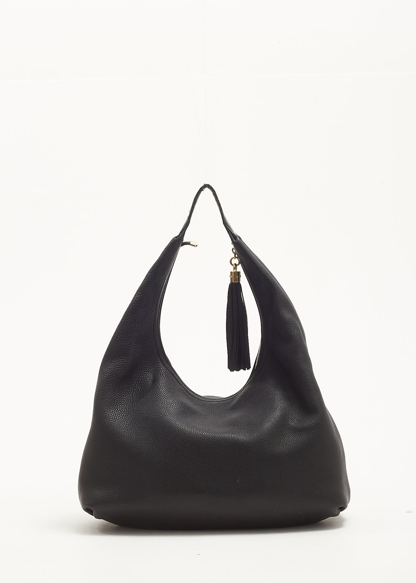 Gucci Black Pebbled Leather Large Soho Hobo Bag