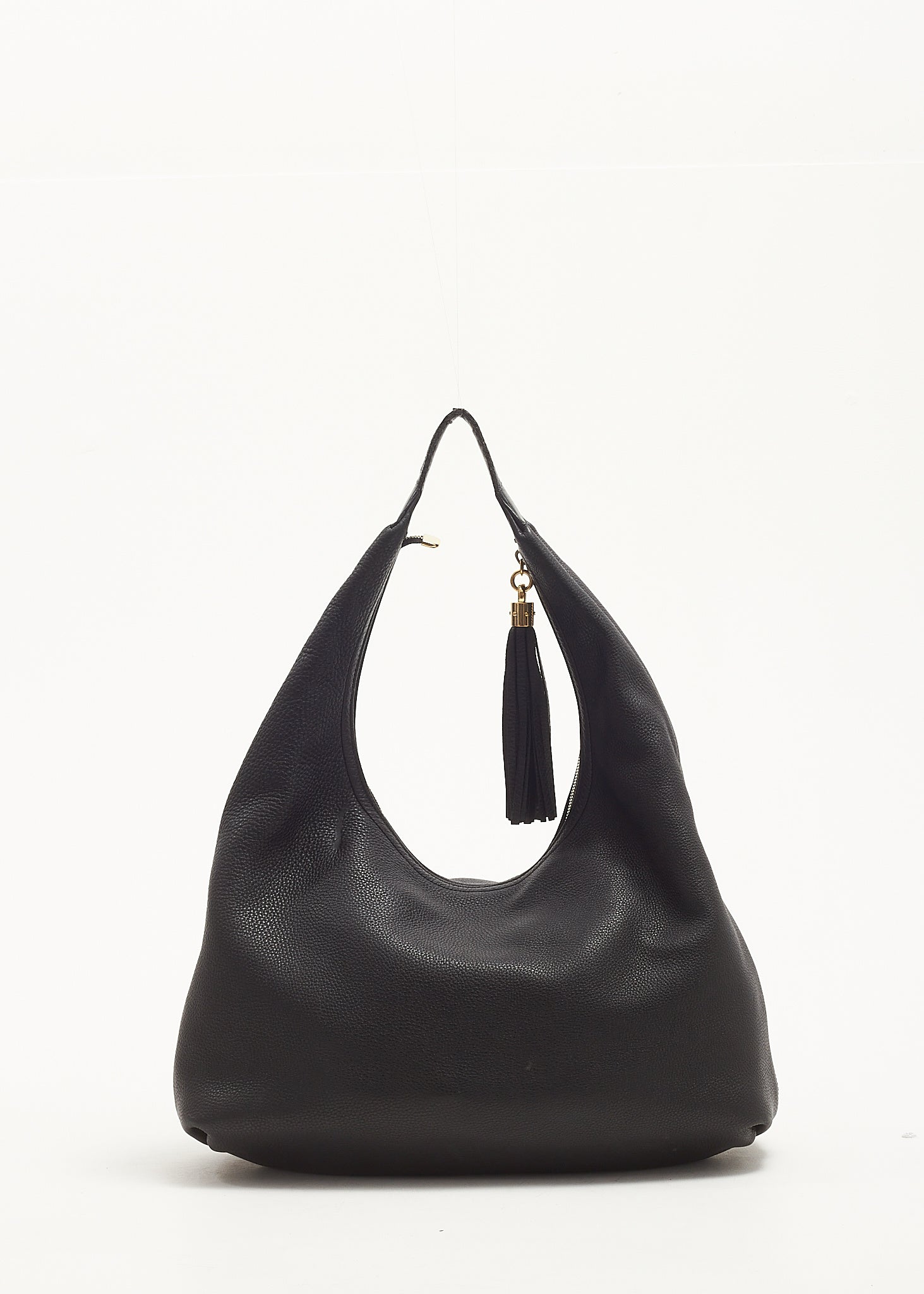 Gucci Black Pebbled Leather Large Soho Hobo Bag