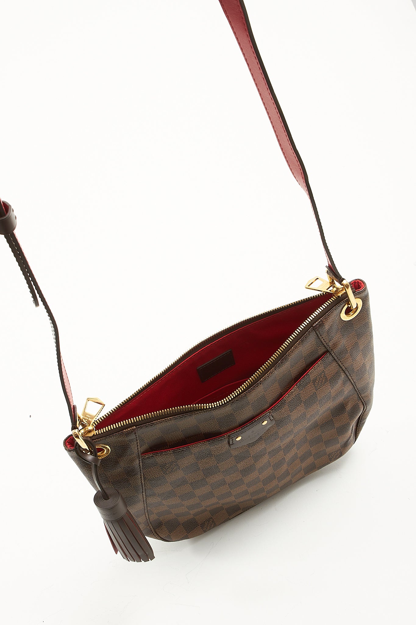 Louis Vuitton Damier Ebene/Red South Bank Besace Crossbody Bag