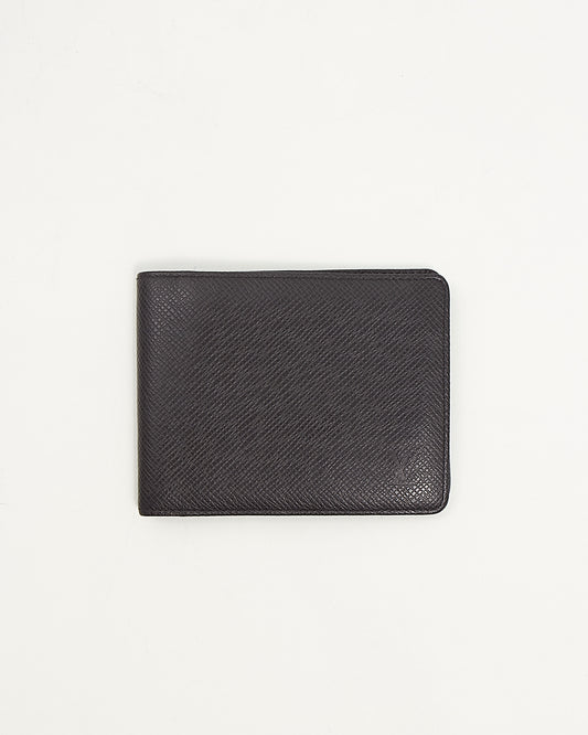 Louis Vuitton Black Taiga Leather Bi-Fold Wallet