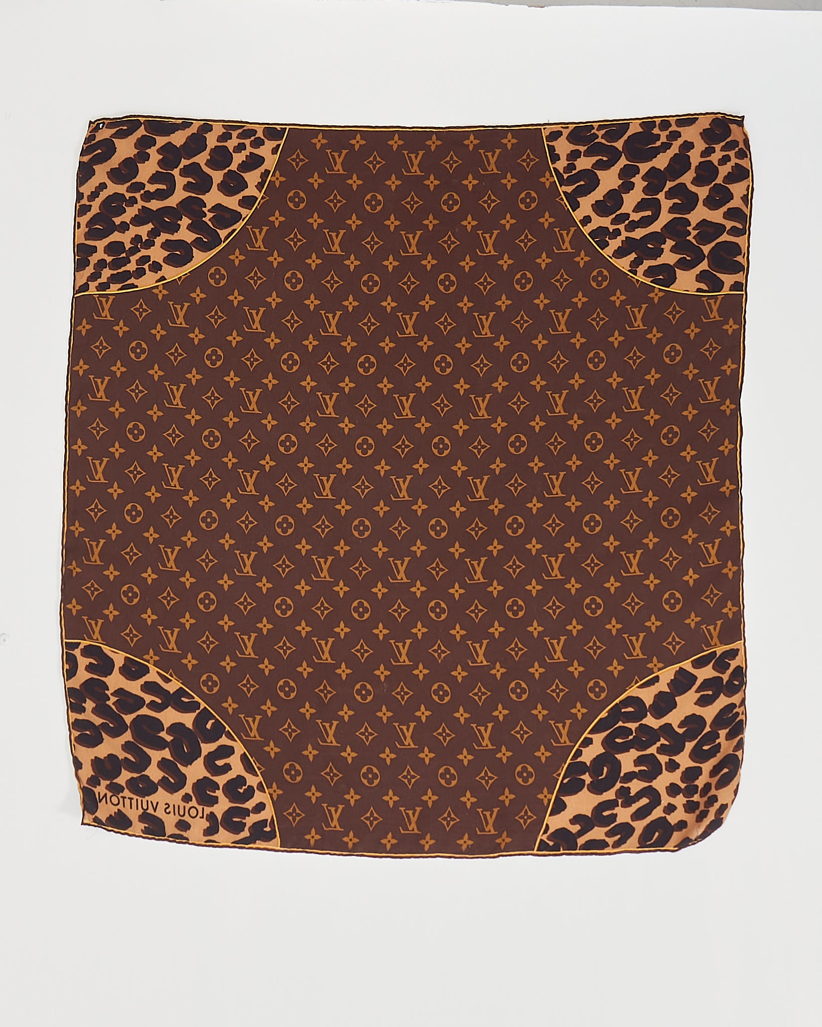 Louis Vuitton Leopard Monogram Silk Scarf