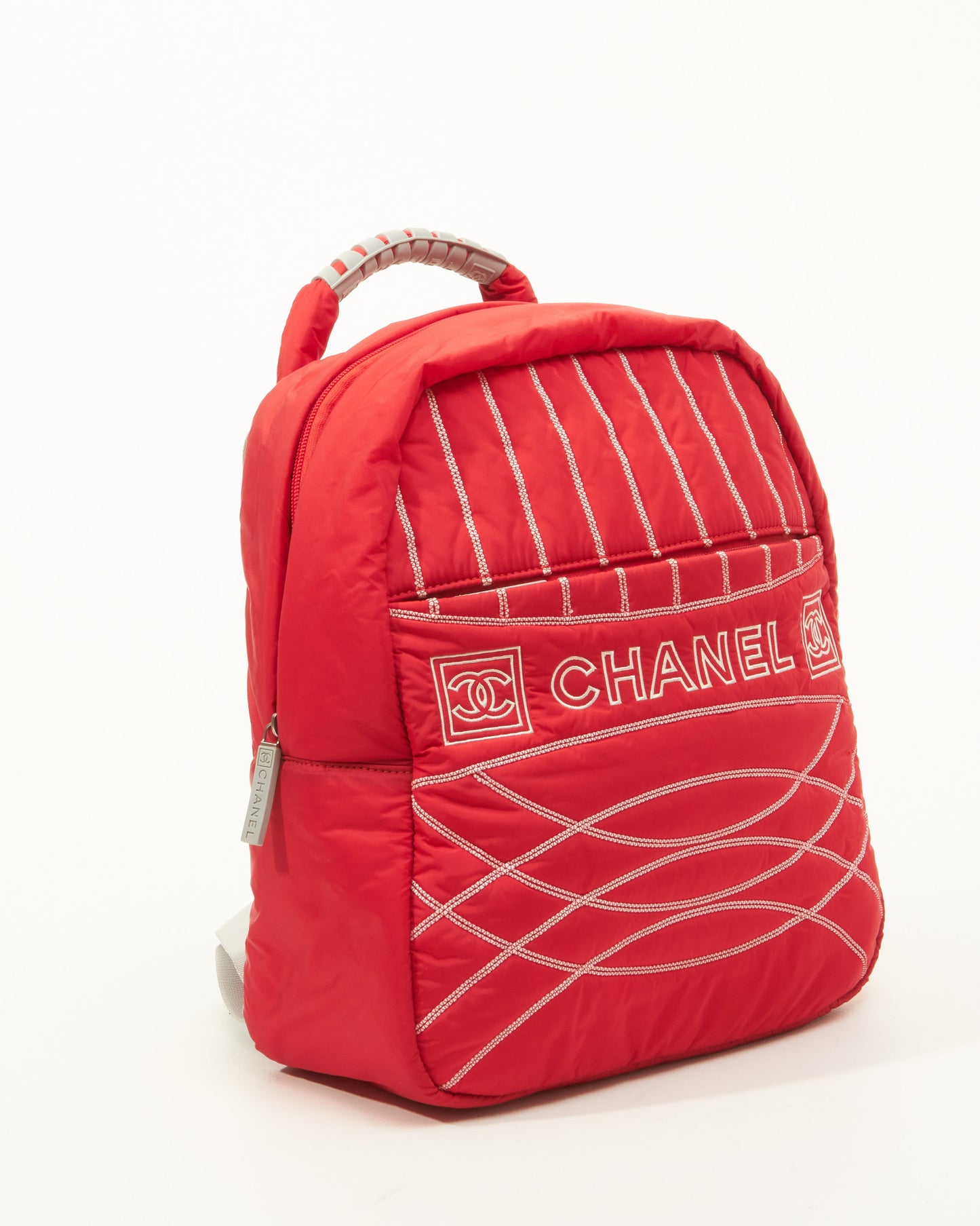 Chanel Red Nylon Sport Backpack