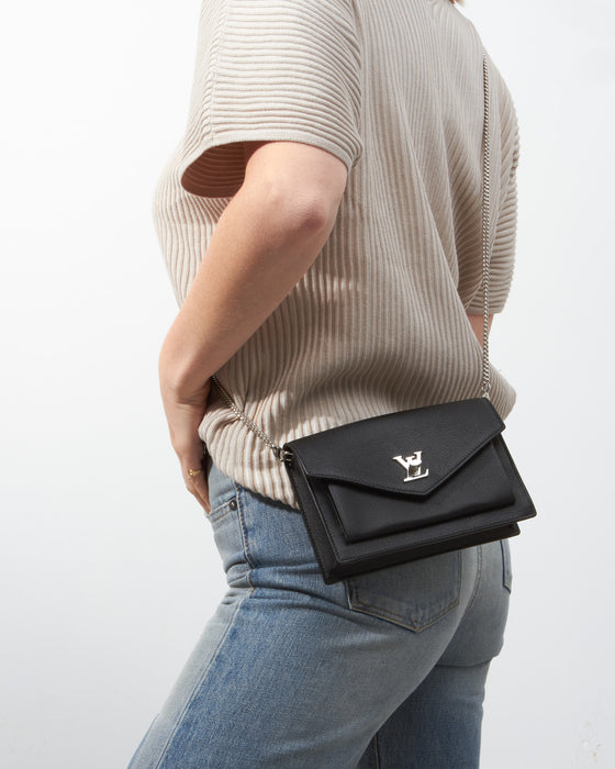 Louis Vuitton Mylockme Chain Pochette - Black Crossbody Bags, Handbags -  LOU759085
