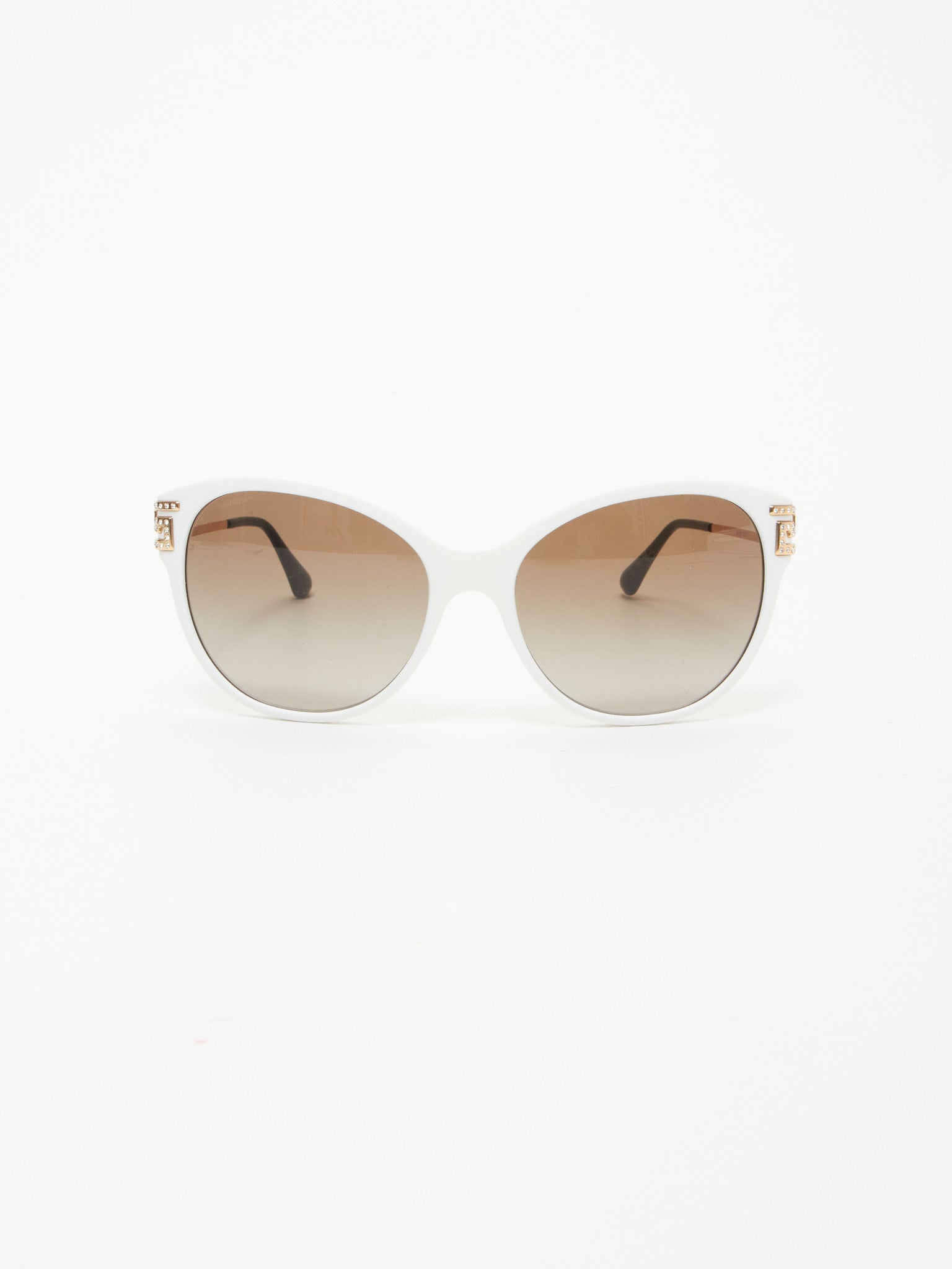 Versace White Cat Eye Mirrored Sunglasses