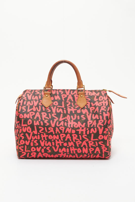 Louis Vuitton Monogram Pink Stephen Sprouse Graffiti Speedy 30