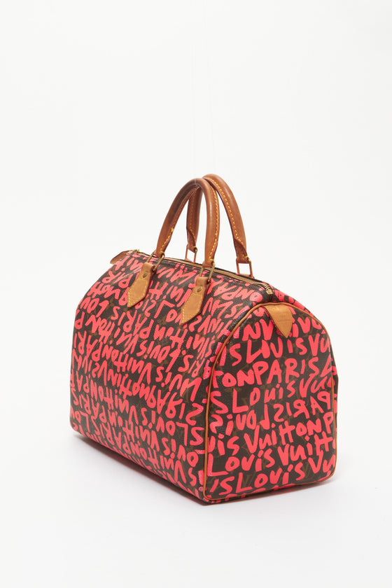 Stephen Sprouse x Louis Vuitton Pink Monogram Graffiti Speedy 30, RvceShops Revival