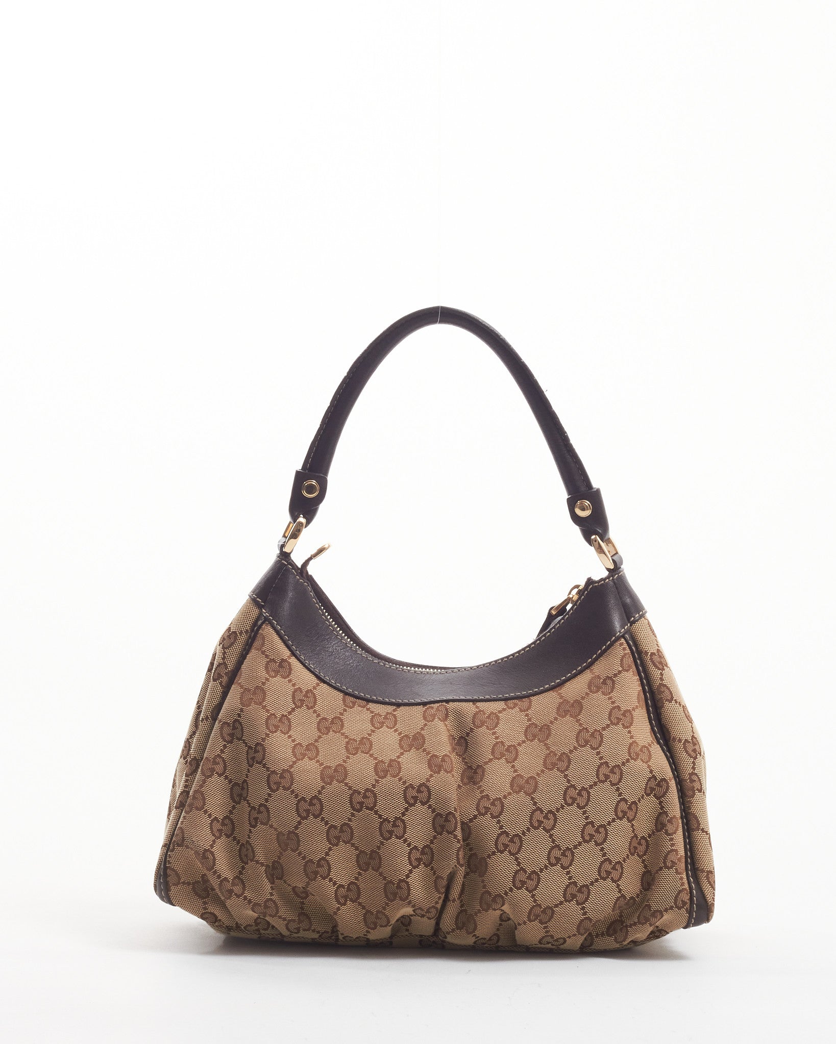 Gucci Brown Canvas Abbey D Ring Shoulder Bag