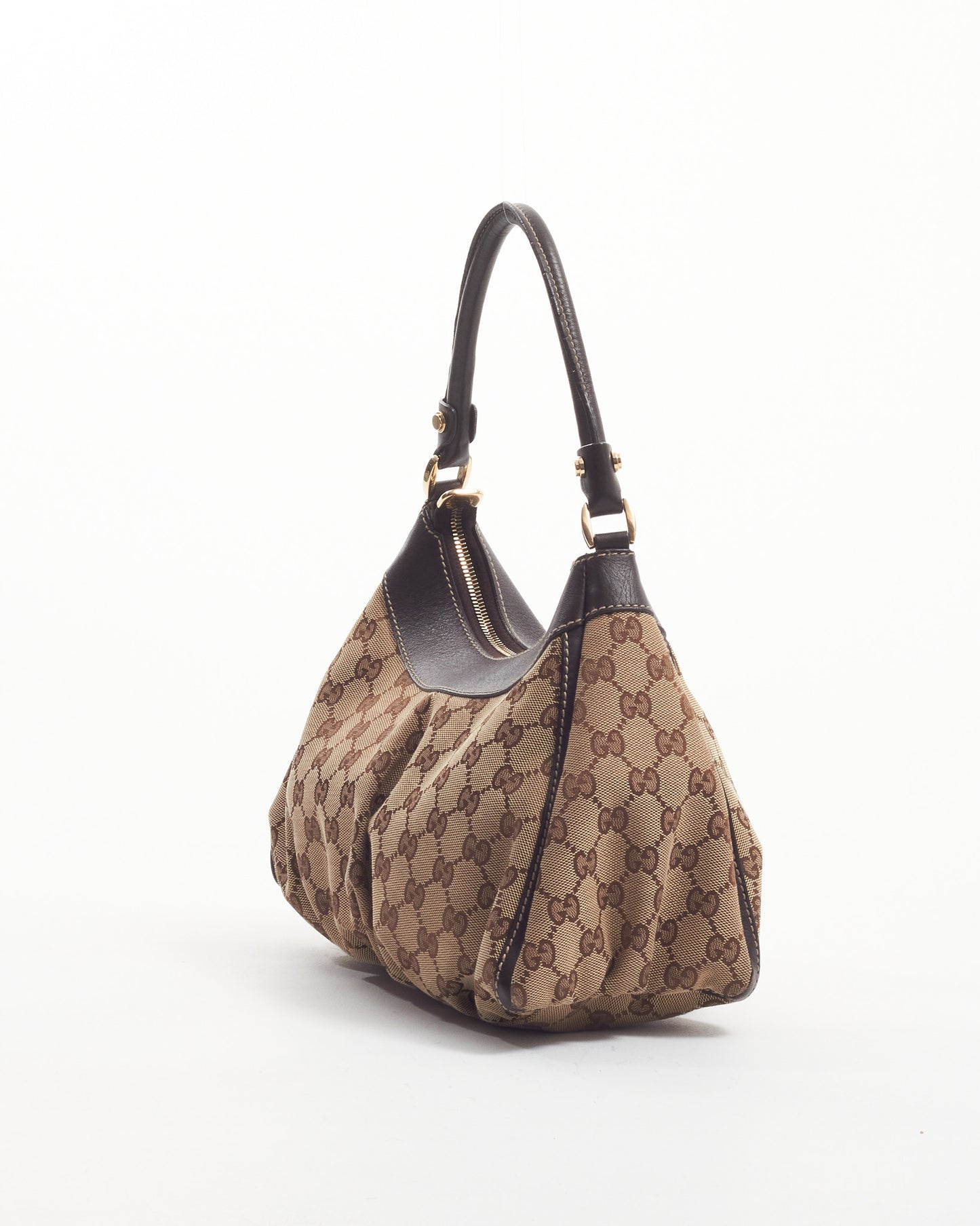 Gucci Brown Canvas Abbey D Ring Shoulder Bag