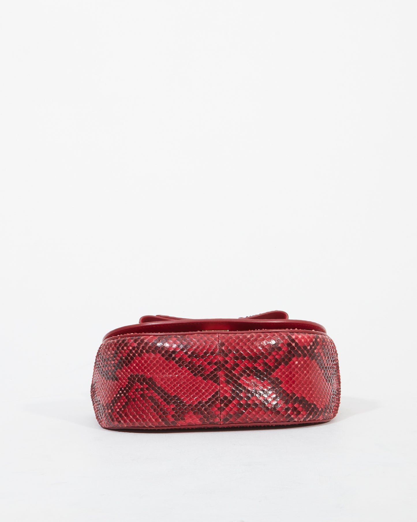 Salvatore Ferragamo Red Python Anna Crossbody