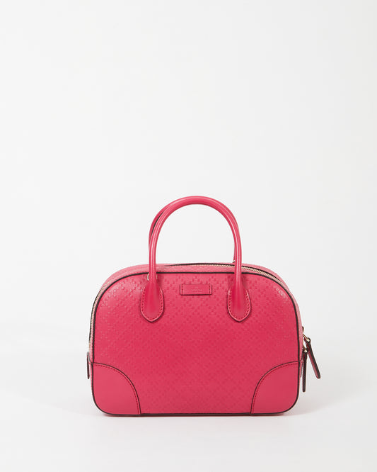 Gucci Fuchsia Leather Small Diamante Small Top Handle Bag