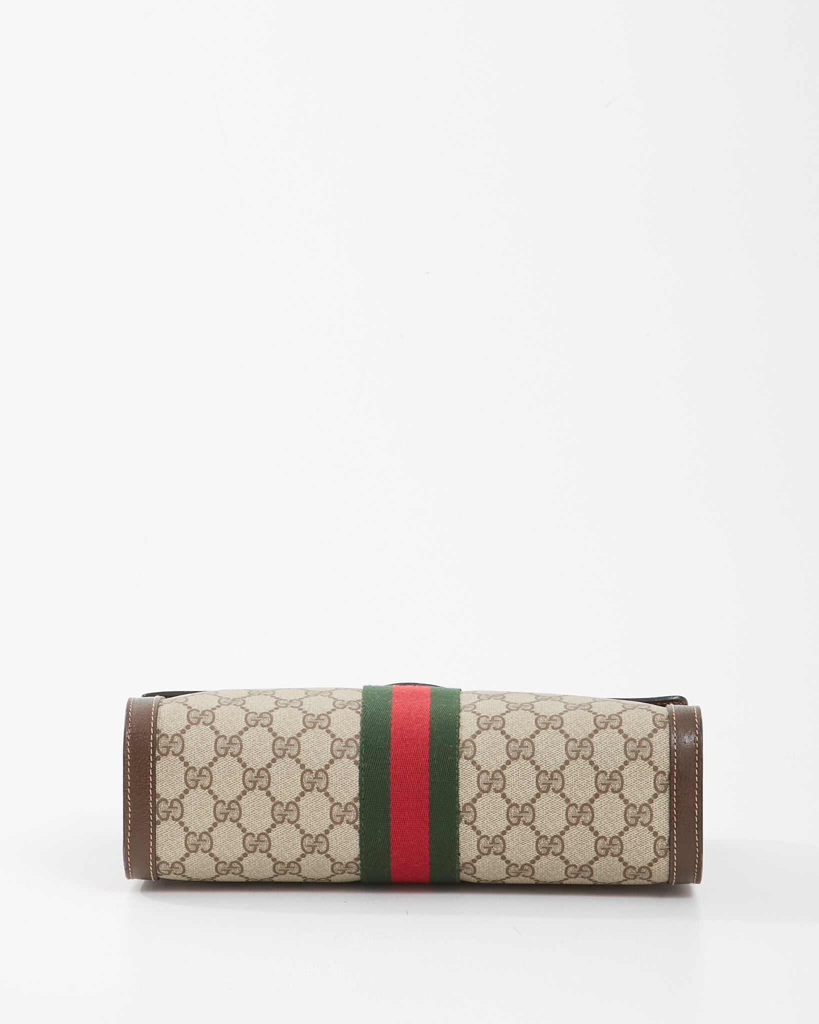 Gucci Brown Vintage GG Coated Canvas Web Pouch