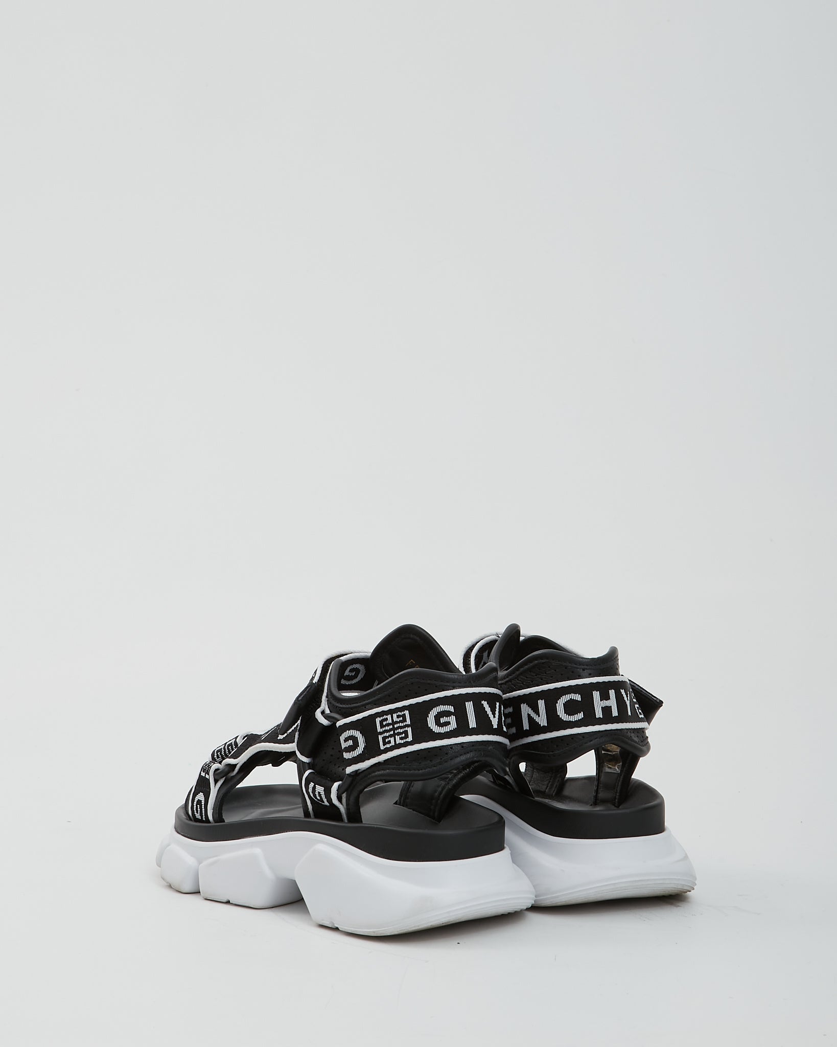 Givenchy Black/White Signature Jaw Logo Sport Sandals - 35.5