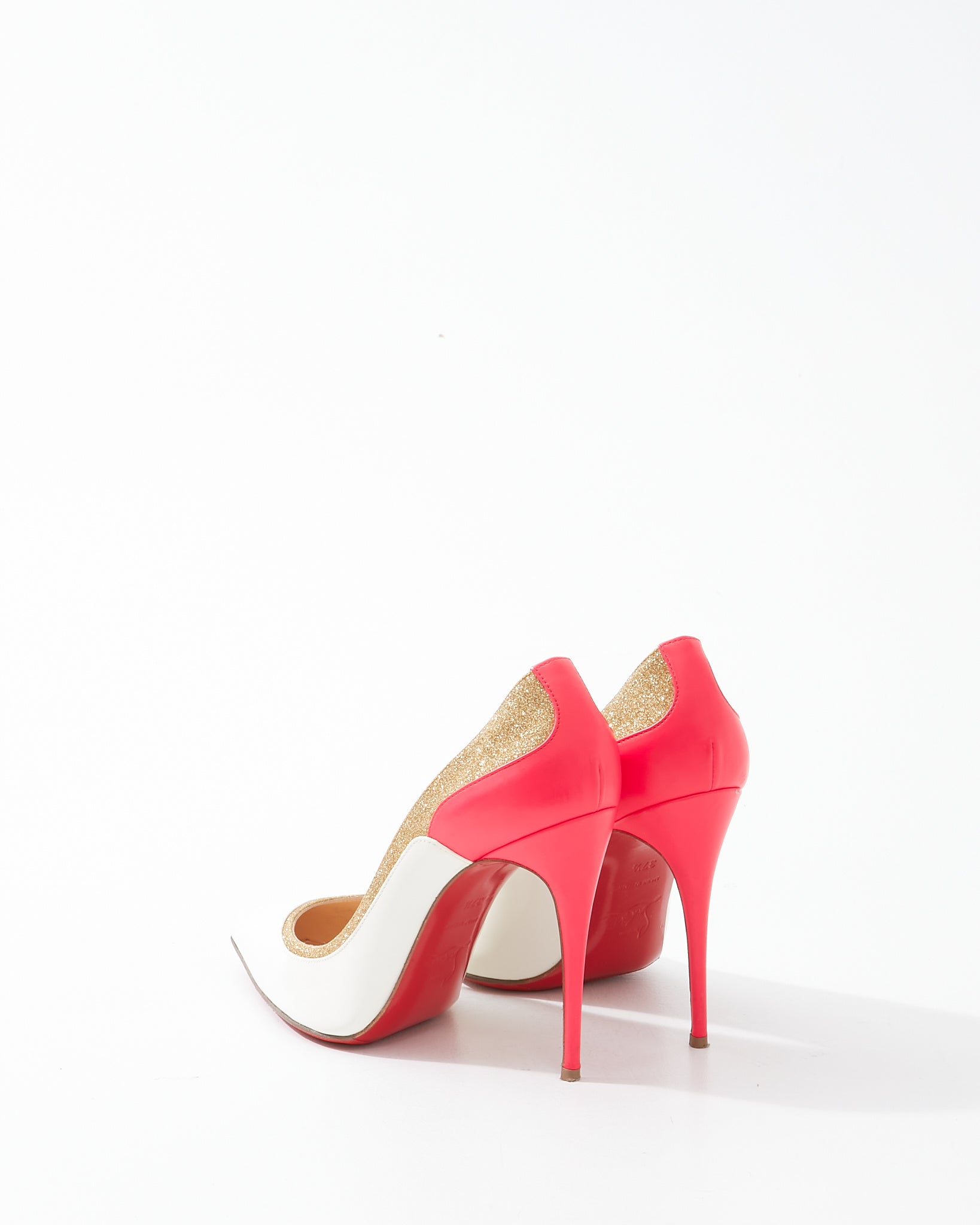 Louboutin Tri Color Pigalle 120 Point Toe Heel - 37.5